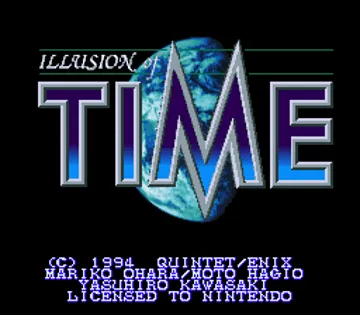 Illusion of Time (Europe) screen shot title